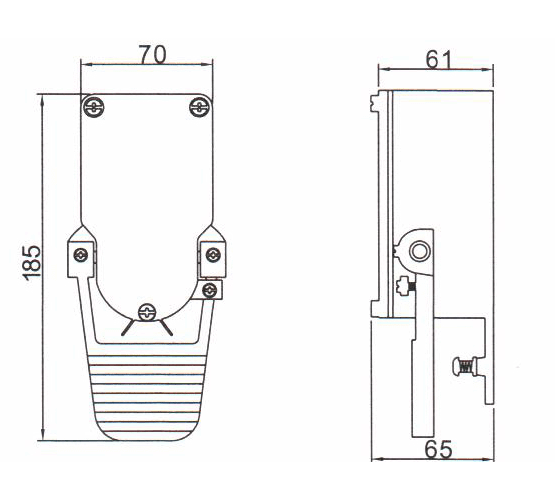 JDK-11-6A腳踏開關(guān)安裝尺寸 JDK-11-6A腳踏開關(guān)安裝尺寸